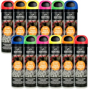 Farba do znakowania TRACK MARKER mix kolorów 500 ml 12 szt. SOPPEC