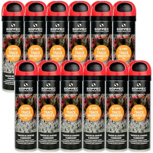 Farba do znakowania TRACK MARKER czerwona 500 ml 12 szt. SOPPEC