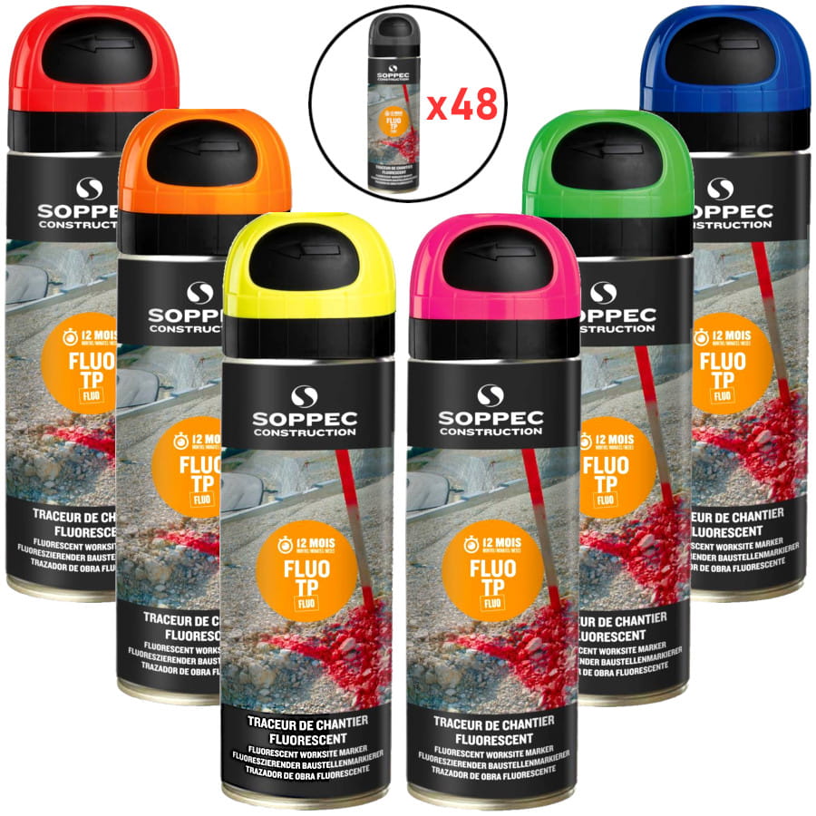 SOPPEC FLUO T.P. Farba do znakowania 500 ml 48 szt.