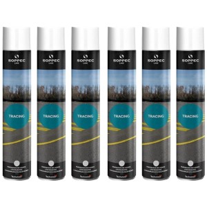 SOPPEC TRACING Farba znakująca do malowania linii biała 750ml 6szt.