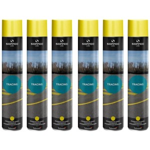 SOPPEC TRACING Farba do znakowania malowania linii żółta 750ml 6szt.