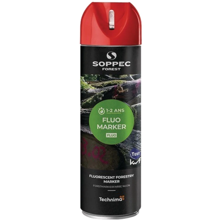 Farba spray czerwona do znakowania drzew FLUO MARKER 500ml