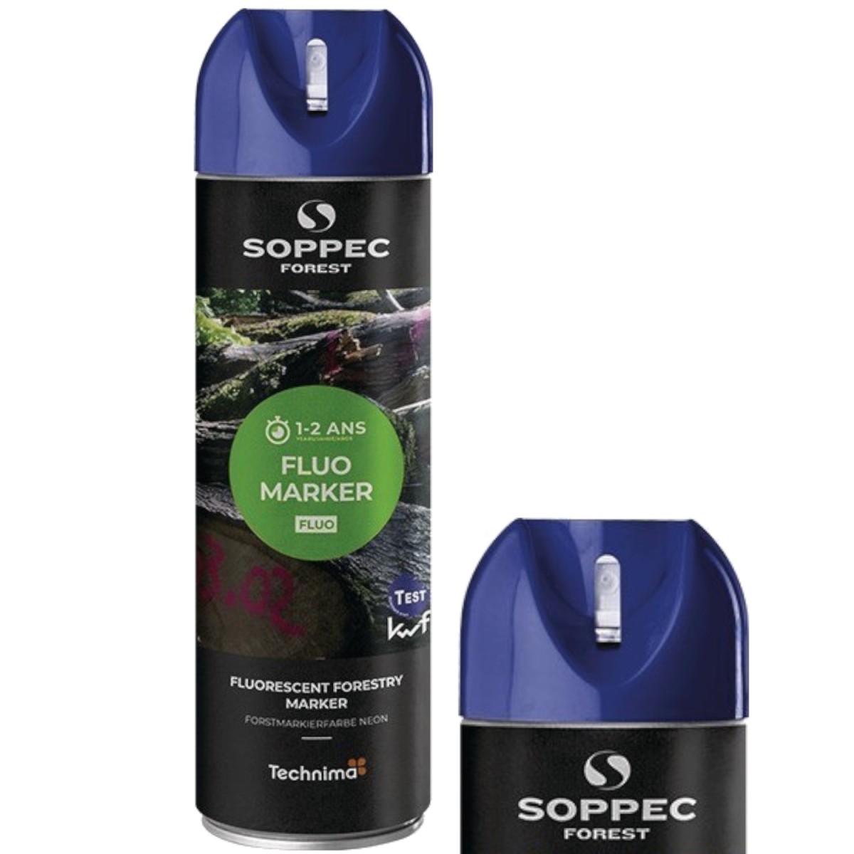 Farba spray niebieski do znakowania drzew Fluo Marker 500ml Soppec 131319