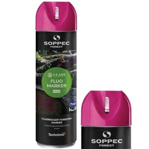 Farba spray różowy do znakowania drzew Fluo Marker 500ml Soppec 131325
