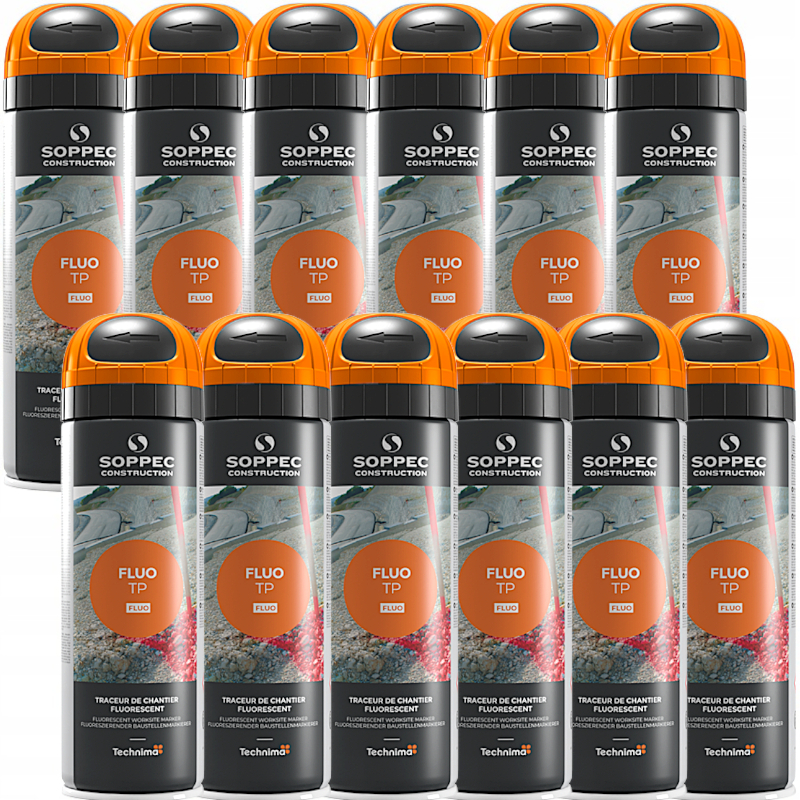 Farba do znakowania FLUO T.P. pomarańczowa 500 ml 12 szt. SOPPEC