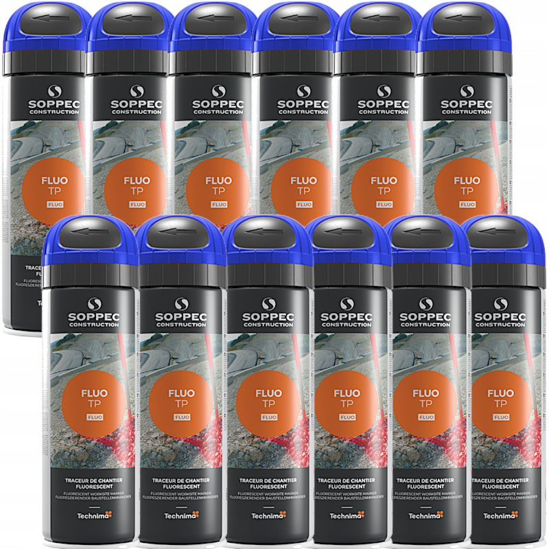 Farba do znakowania FLUO T.P. niebieska 500 ml 12 szt. SOPPEC