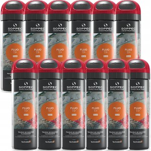 Farba do znakowania FLUO T.P. czerwona 500 ml 12 szt. SOPPEC