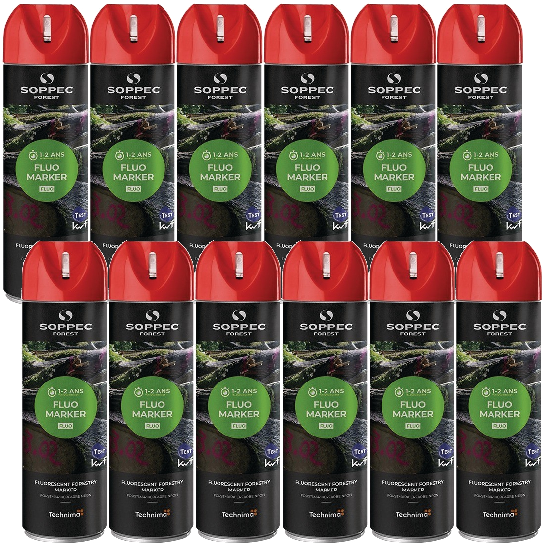 Farba do znakowania FLUO MARKER czerwona 500ml 12szt. SOPPEC