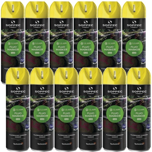 Farba do znakowania FLUO MARKER żółta 500ml 12szt. SOPPEC