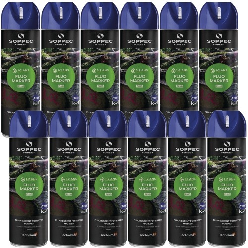 Farba do znakowania FLUO MARKER niebieska 500ml 12szt. SOPPEC