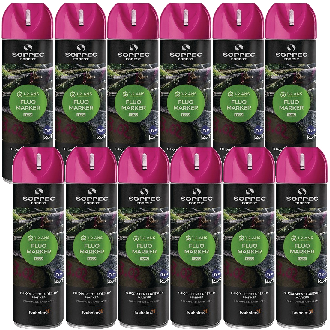 Farba do znakowania FLUO MARKER różowa 500ml 12szt. SOPPEC