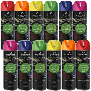 Farba do znakowania FLUO MARKER mix kolorów 500ml 12szt. SOPPEC