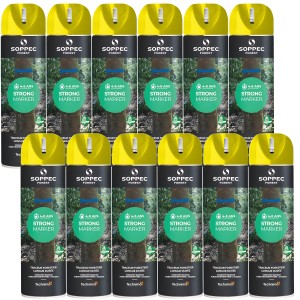 SOPPEC Spray do znakowania drzew żółty STRONG MARKER 12 x 500ml