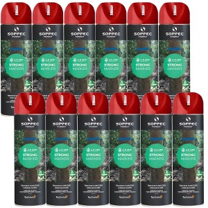 SOPPEC Spray do znakowania drzew czerwony STRONG MARKER 12 x 500ml