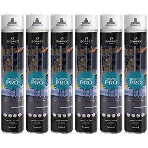 Farba marker biały Tracing Pro do znakowania linii 750ml Soppec 152000 6szt.