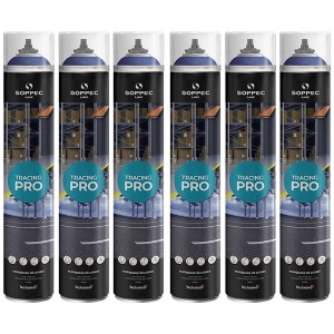 Farba marker niebieski Tracing Pro do znakowania linii 750ml Soppec 152001 6szt.