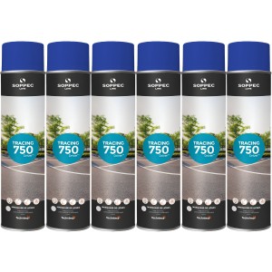 SOPPEC Farba spray do znakowania linii niebieska TRACING 750ml 151801 6szt.