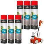 SOPPEC Farba spray do znakowania linii czerwona TRACING 750ml 151804 6 sztuk + wózek