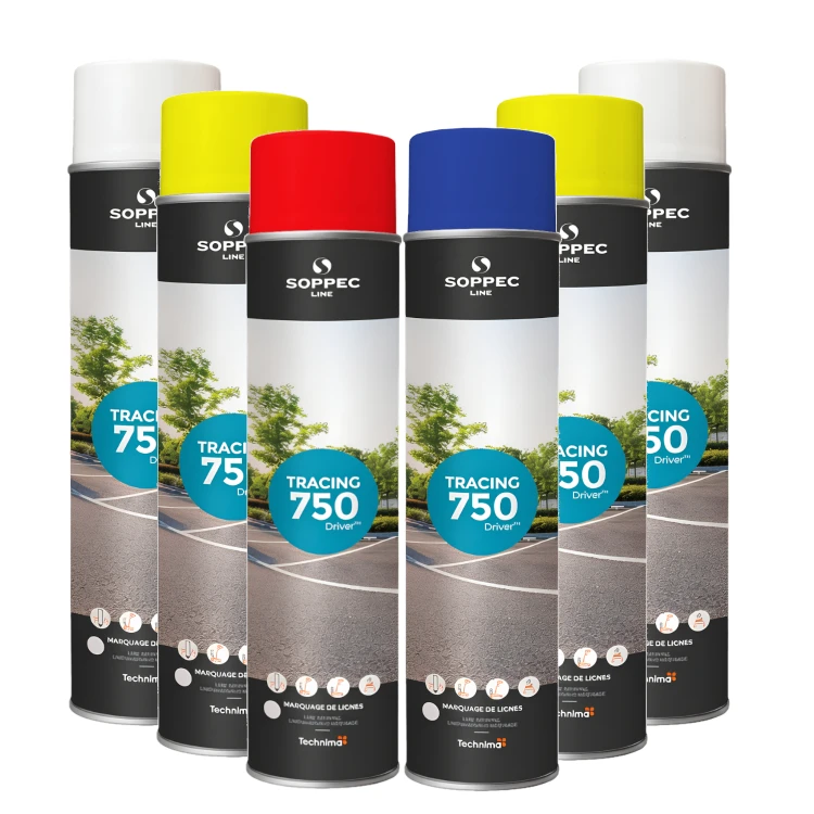 SOPPEC Farba spray do znakowania linii mix kolorów TRACING 750ml 15180X 6 sztuk