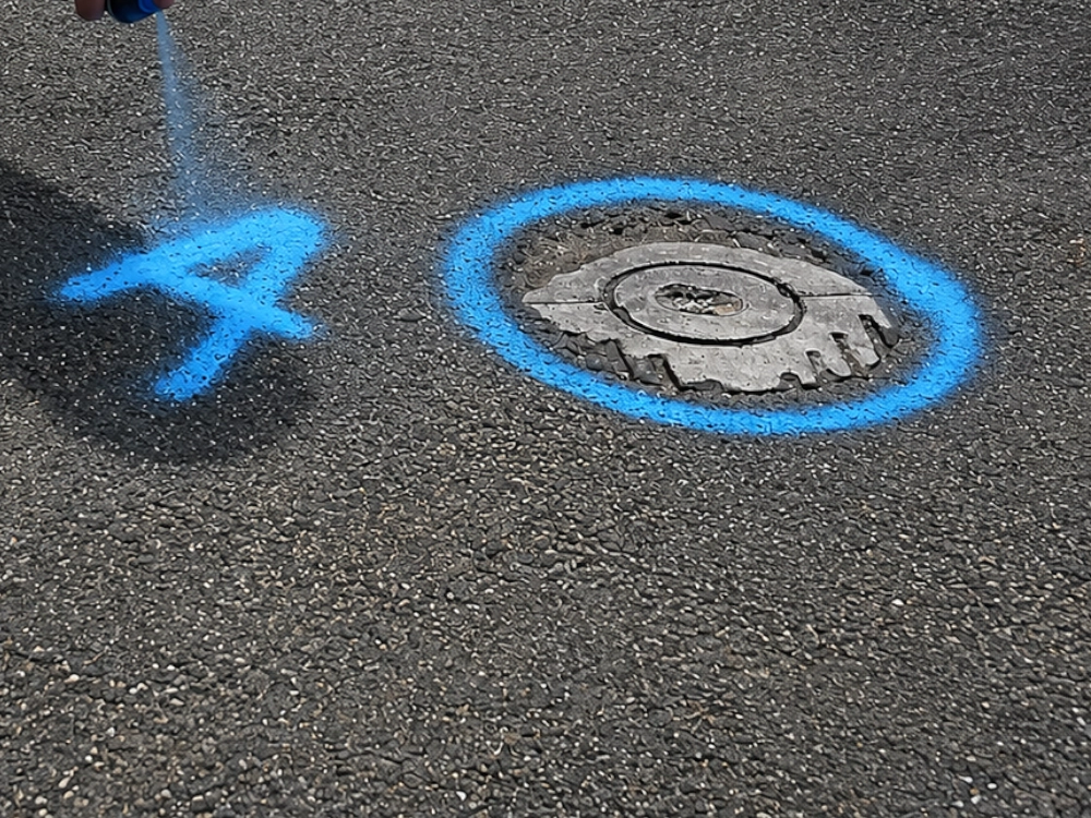 Zastosowanie zestawu niebieskich farb fluorescencyjnych Soppec Track Marker
